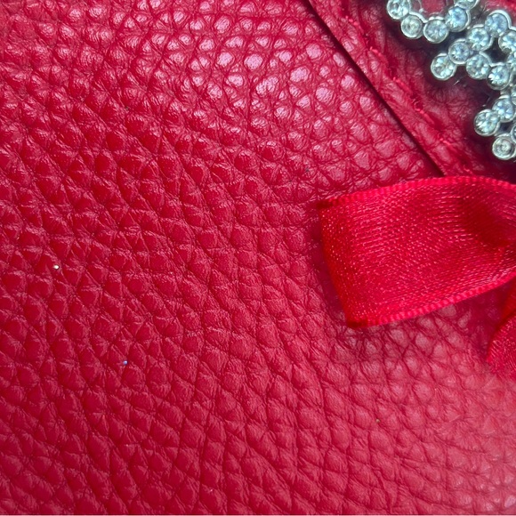 Chopin Roma Italy crossbody Dachshund purse handbag wiener dog red pebbled EUC - Picture 11 of 14